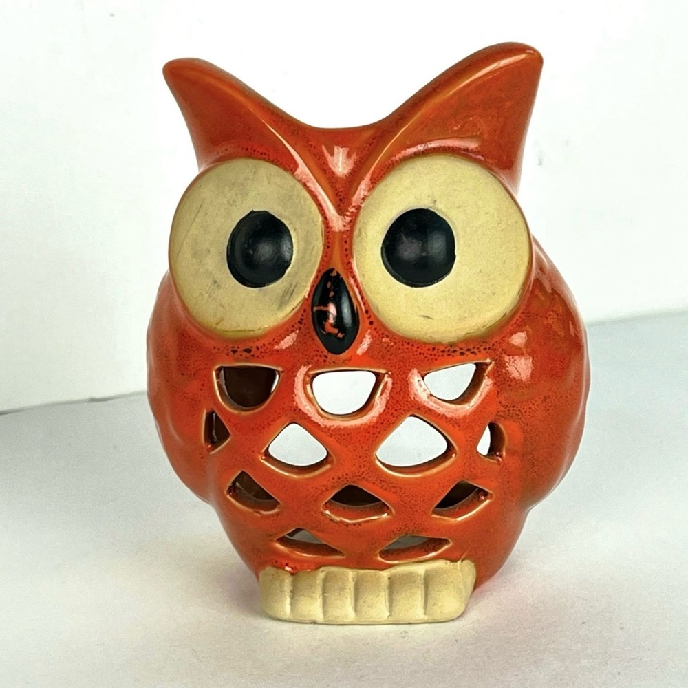 Ceramic Owl Candle Holder